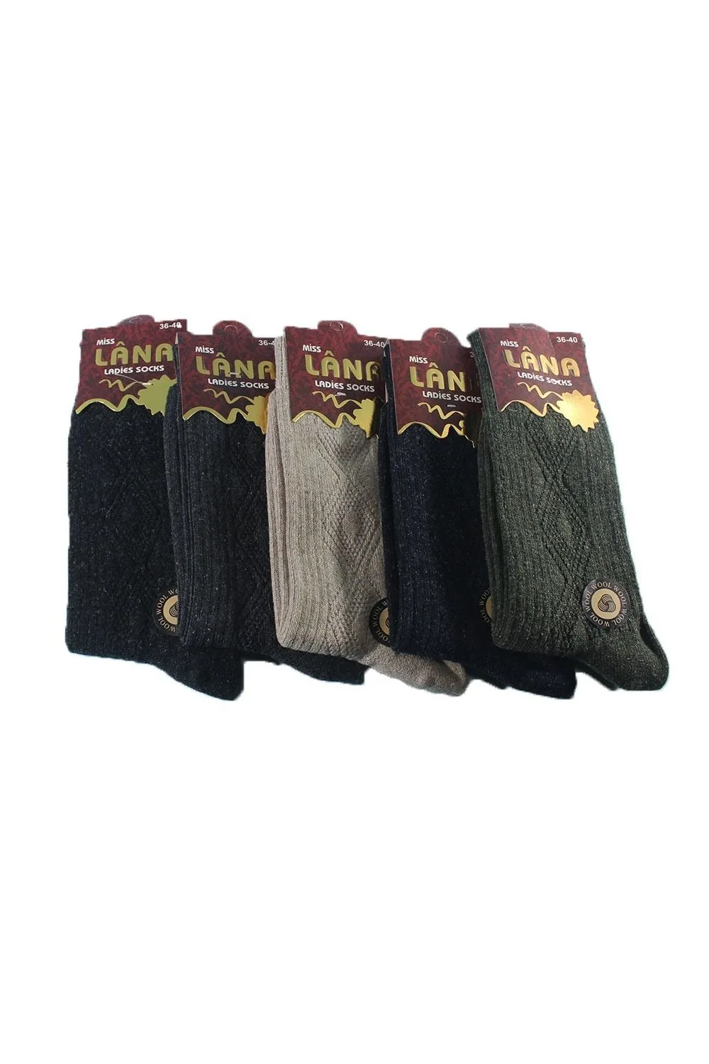 Kadın Termal Özellikli Kışlık Yün Çorap Lambswool 5 Çift — görsel 2